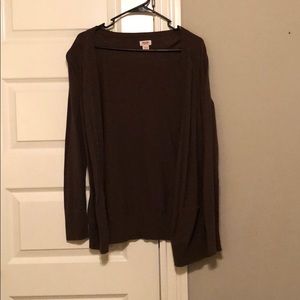 brown cardigan